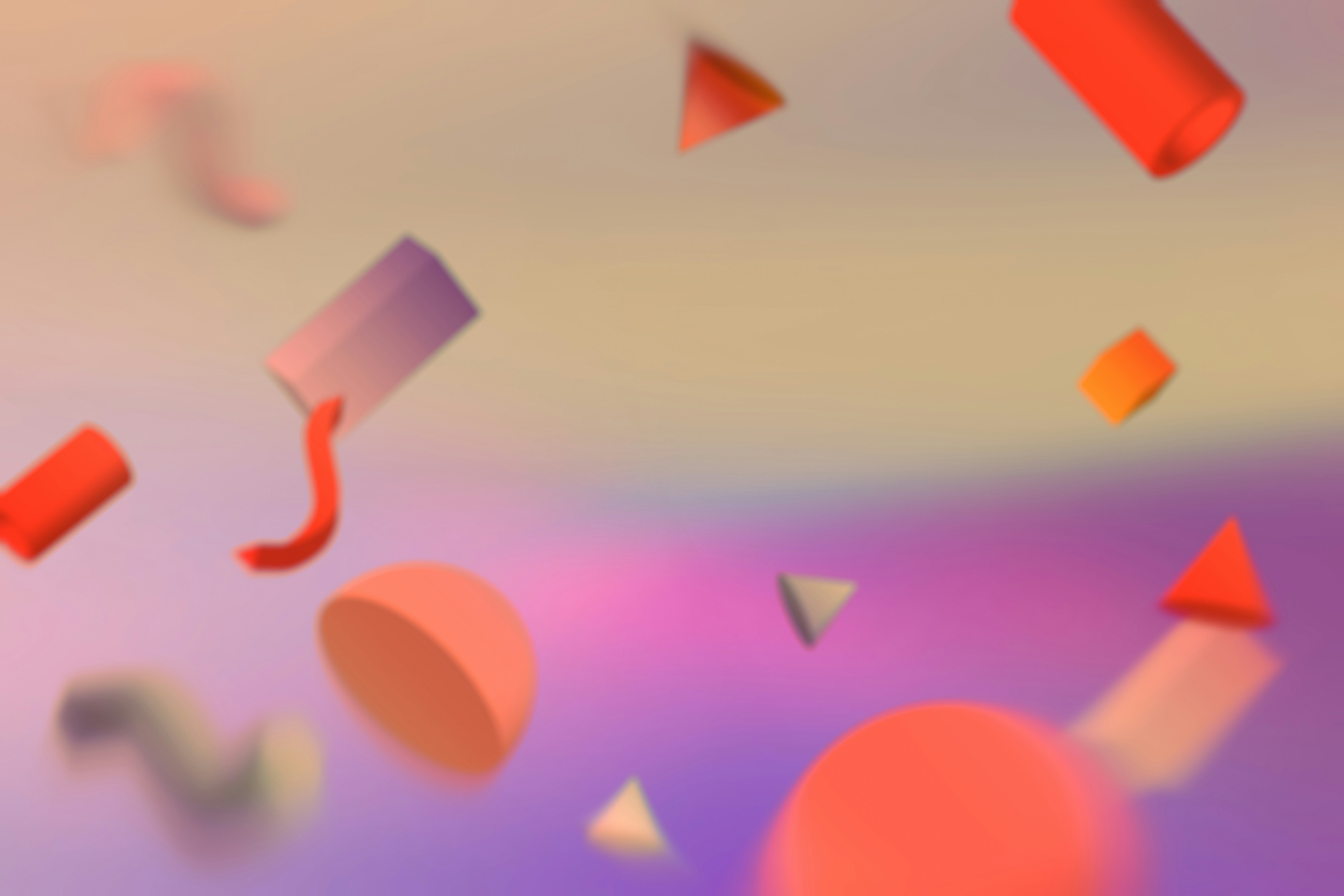 Decorative 3D abstract object floating in background