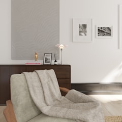 A cozy interior of a stylish apartment.