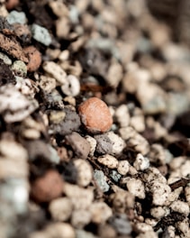 Close-up of crushed sand and 20 mm metal stones ready for construction use.