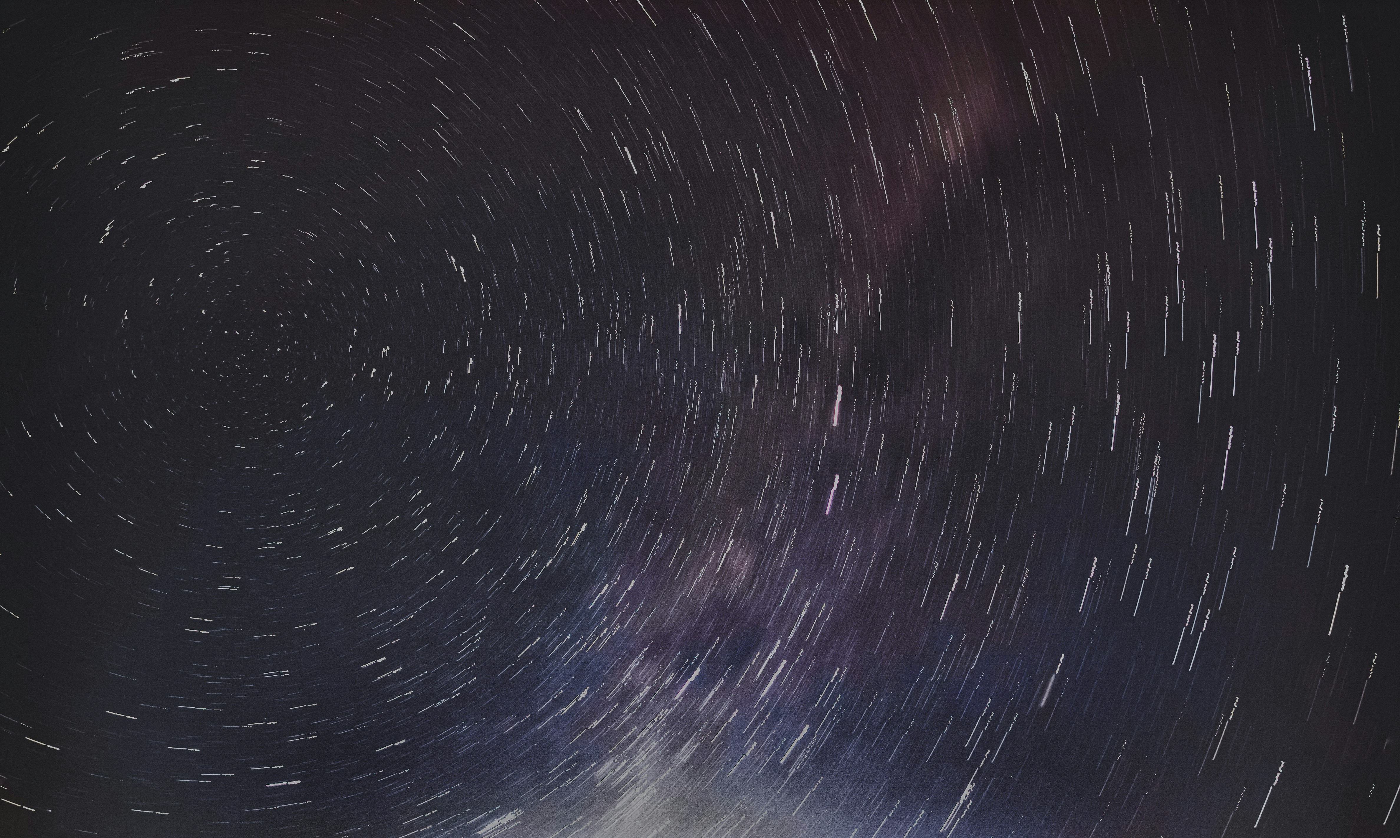 Night sky with star trails