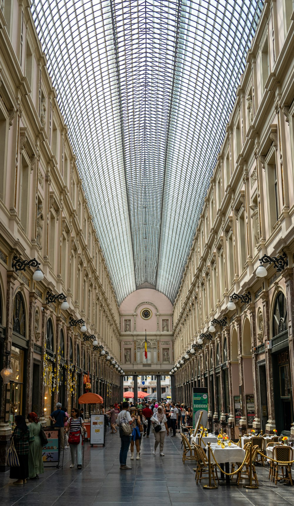 a shopping mall filled with lots of people