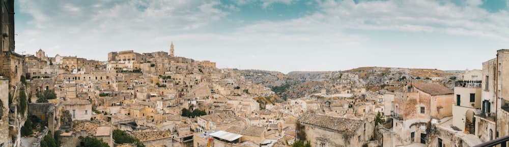 a view of a city from a balcony