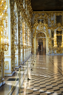 An elegant hallway decorated with a decorative wall mirror that adds depth and charm to the space.