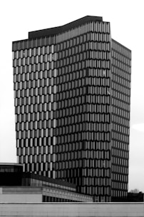 a very tall building with many windows on it