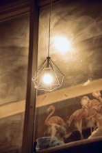 a light that is hanging from a ceiling