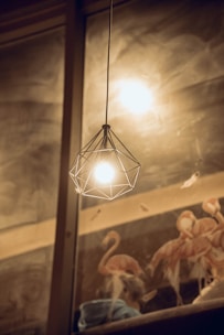 a light that is hanging from a ceiling