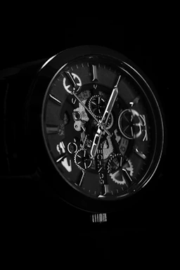 A close-up of a vintage mechanical watch movement with intricate gears and springs.