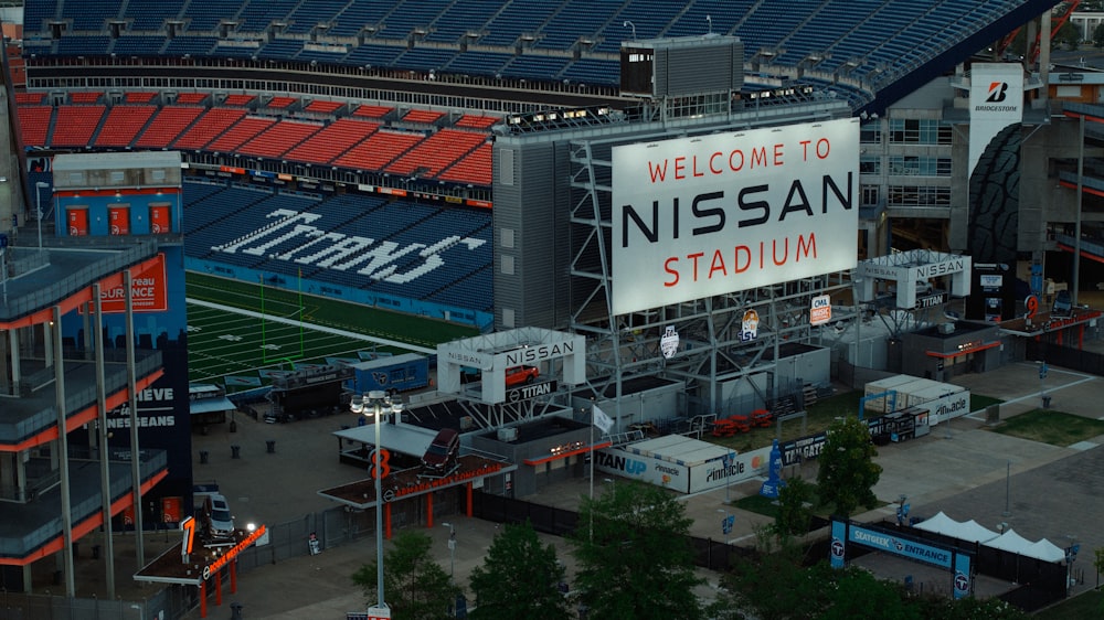 an aerial view of the nissan stadium in nissan