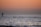 A paddleboarder is navigating calm waters during a serene sunset. A group of swimmers are in the water, accompanied by floating markers. The sky exhibits a gentle gradient of orange and pink hues as it transitions into twilight.