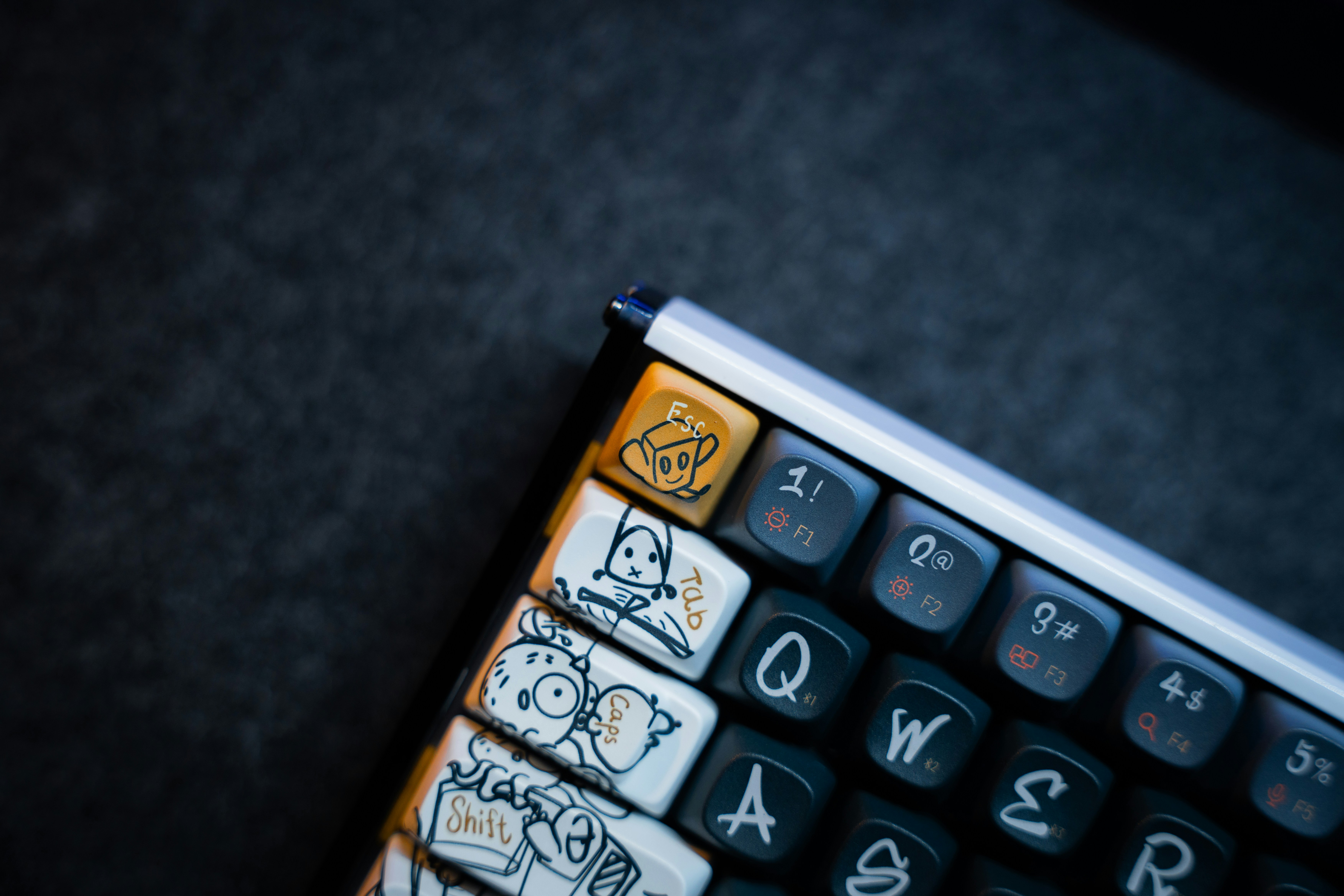 a close up of a calculator with graffiti on it