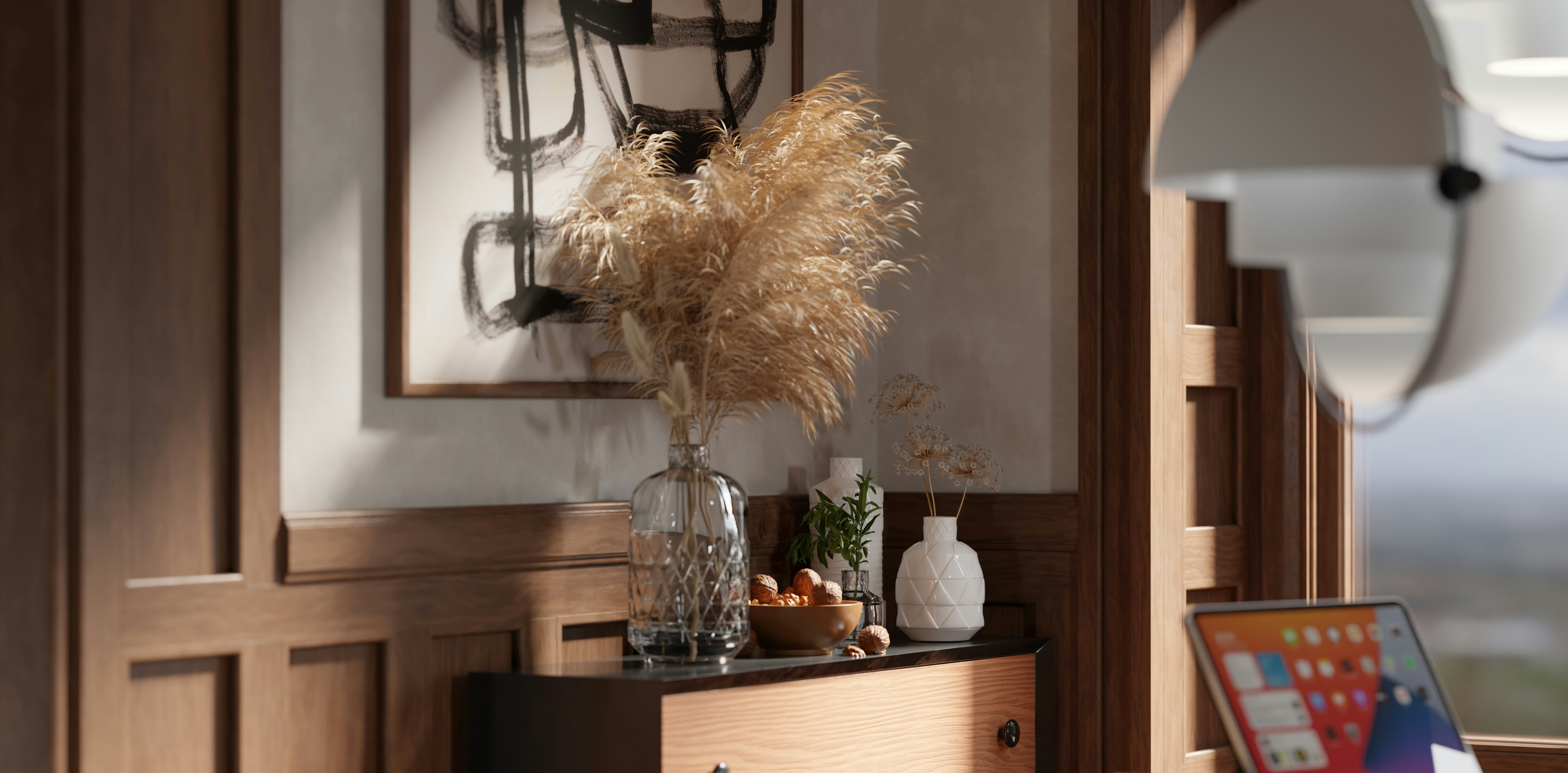 Modern warm home interior