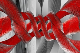 a 3d image of a red and white object