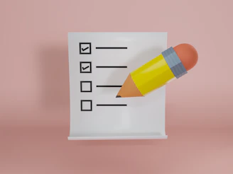 A minimalist graphic showing a checklist with some items unchecked and a warning symbol.