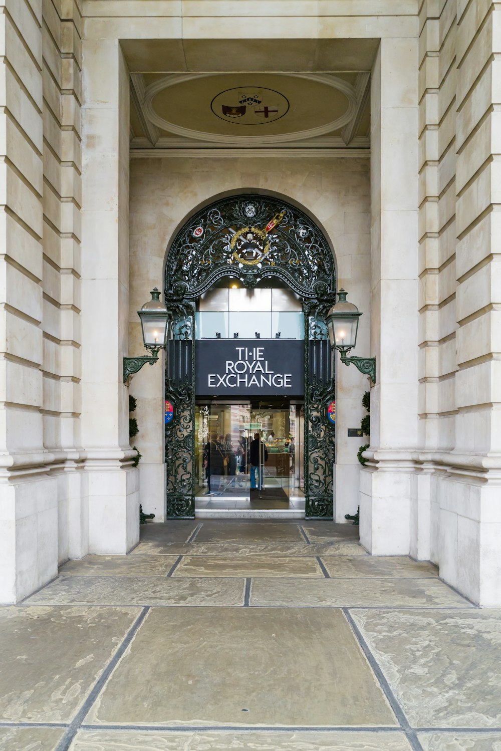 the entrance to a building with a sign that says the museum exchange