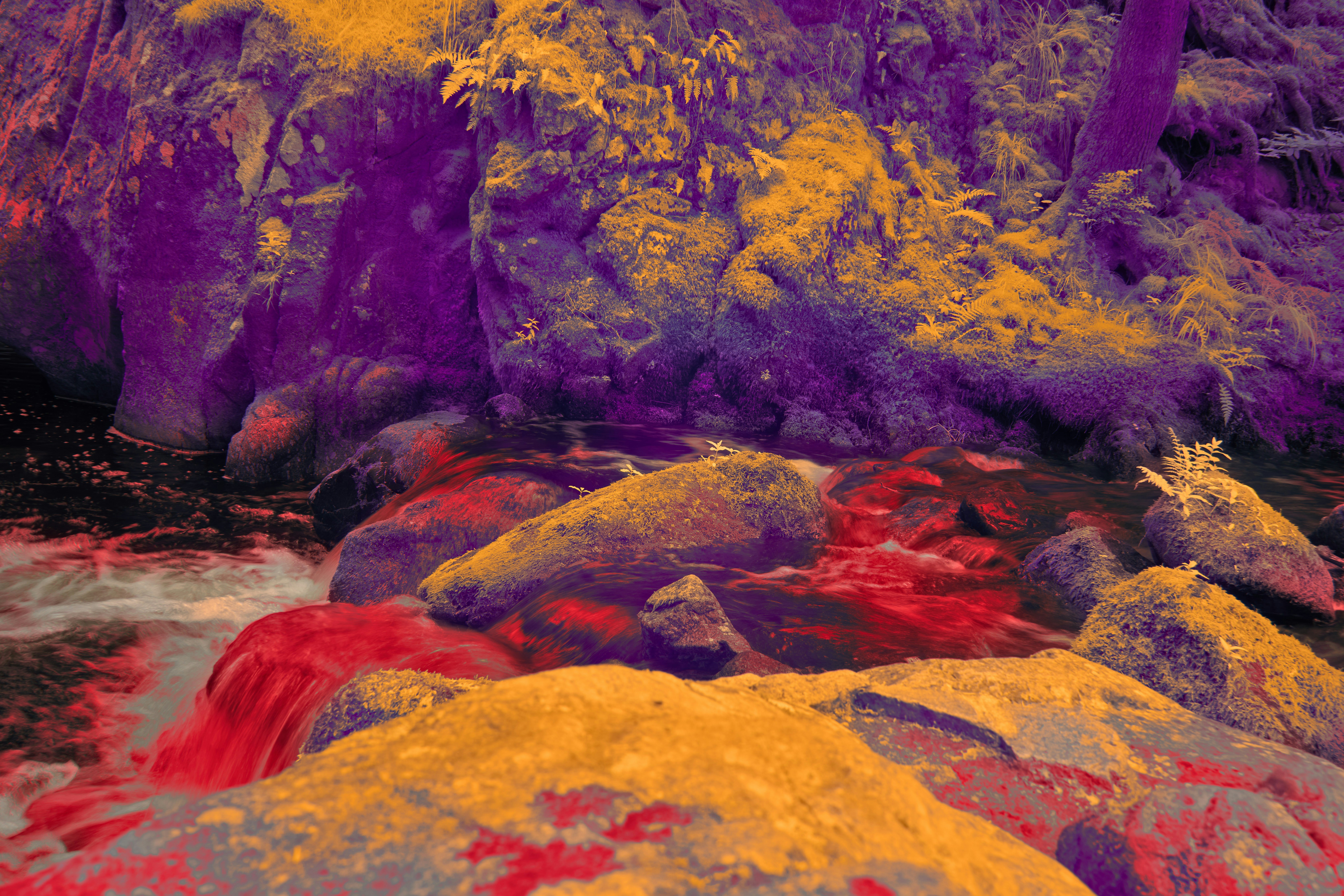 An illustration of different paint colors showcasing warmth and calmness