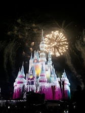 Children joyfully playing inside a colorful enchanted castle with fairy lights.