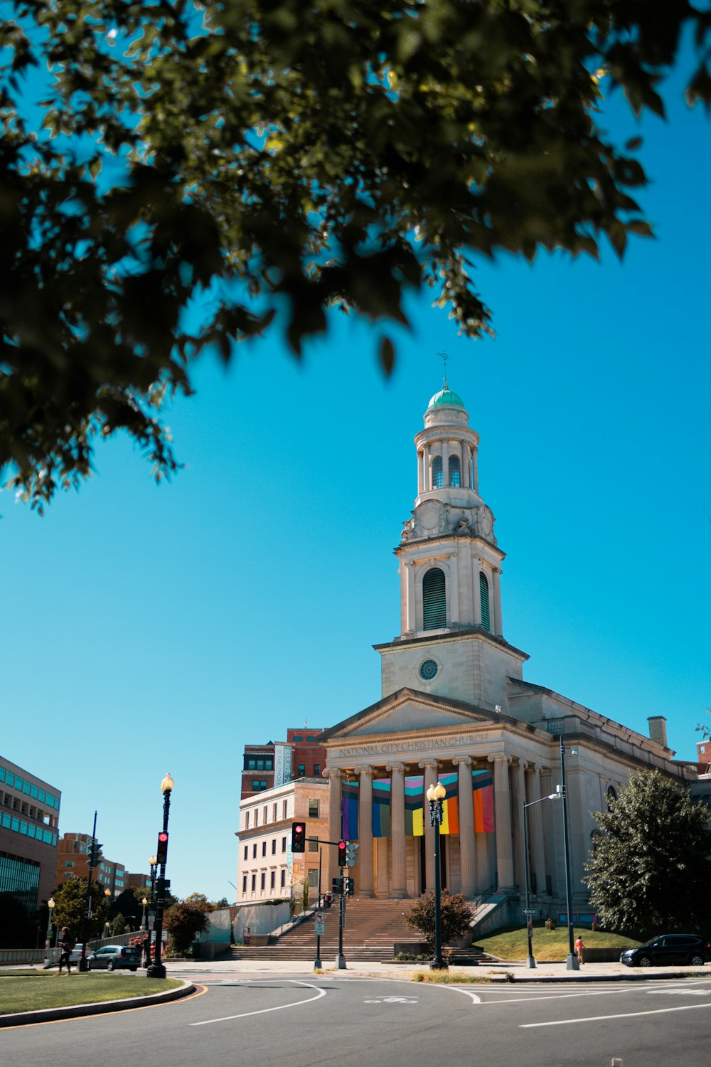 a large building with a clock tower on top of it