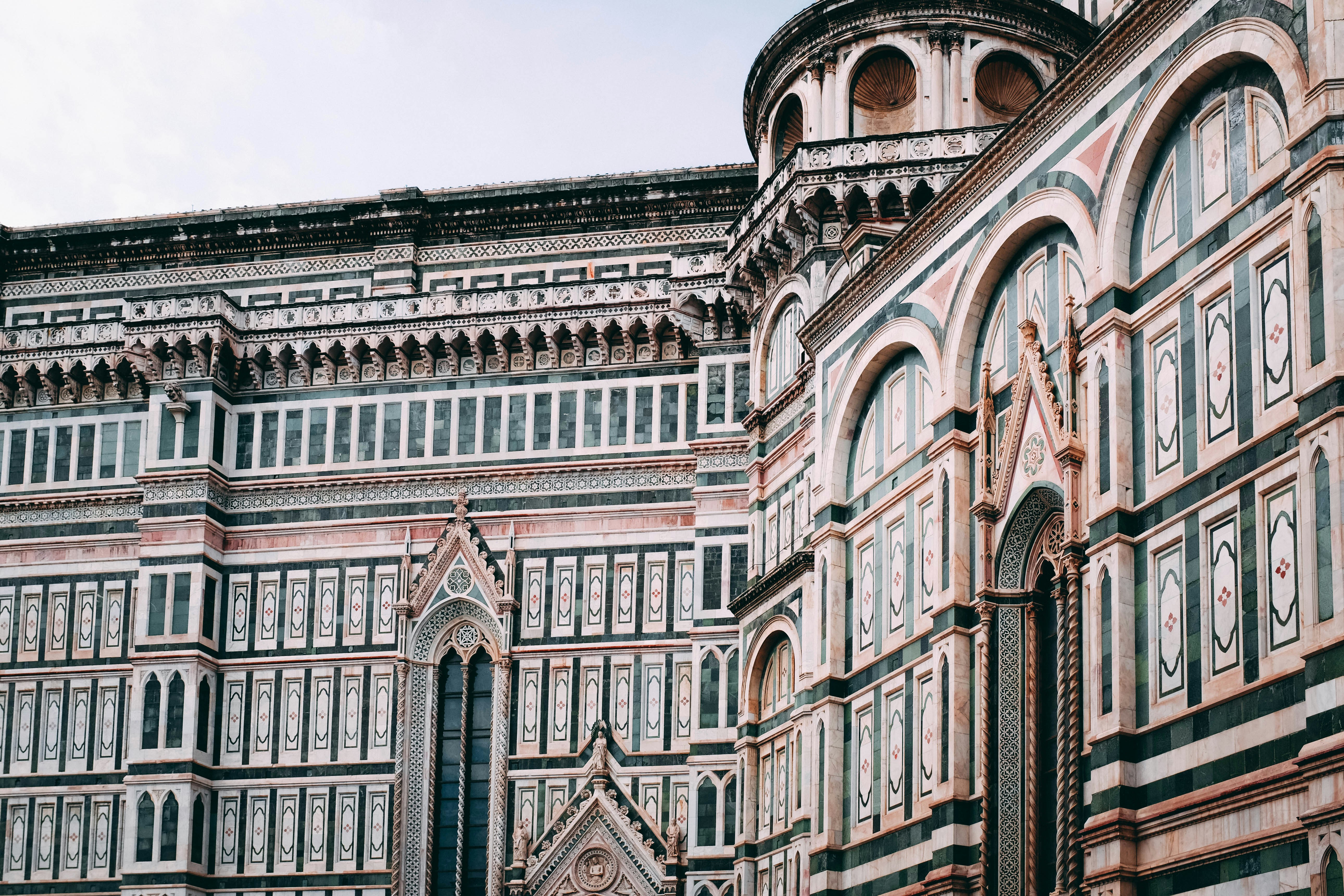 A large building with a clock on the side of it