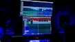 Stacks of digital audio files and sound waveforms on a computer screen
