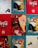 A collage of colorful illustrations featuring people interacting joyfully with Coca-Cola bottles. The artwork includes diverse figures laughing and enjoying each other's company, set against vibrant red, blue, and green backgrounds. Some panels have Coca-Cola branding and QR codes.