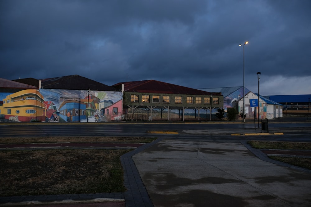 a building with a mural on the side of it