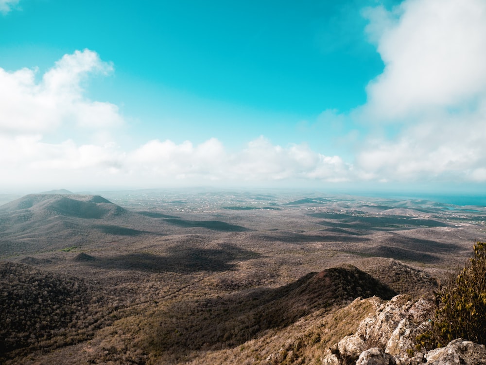 a view of the mountains from a high point of view