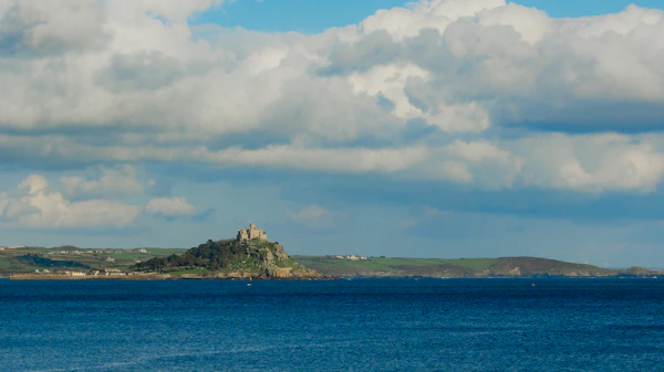 Irish castle coastline