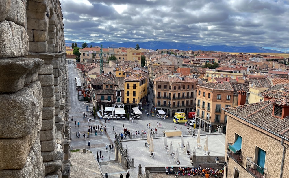 a view of a city from the top of a tower