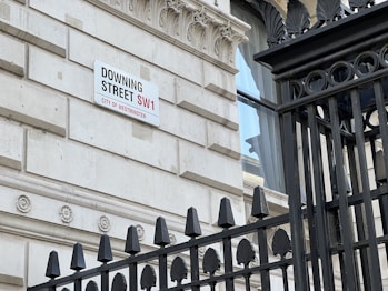a building with a sign on the side of it