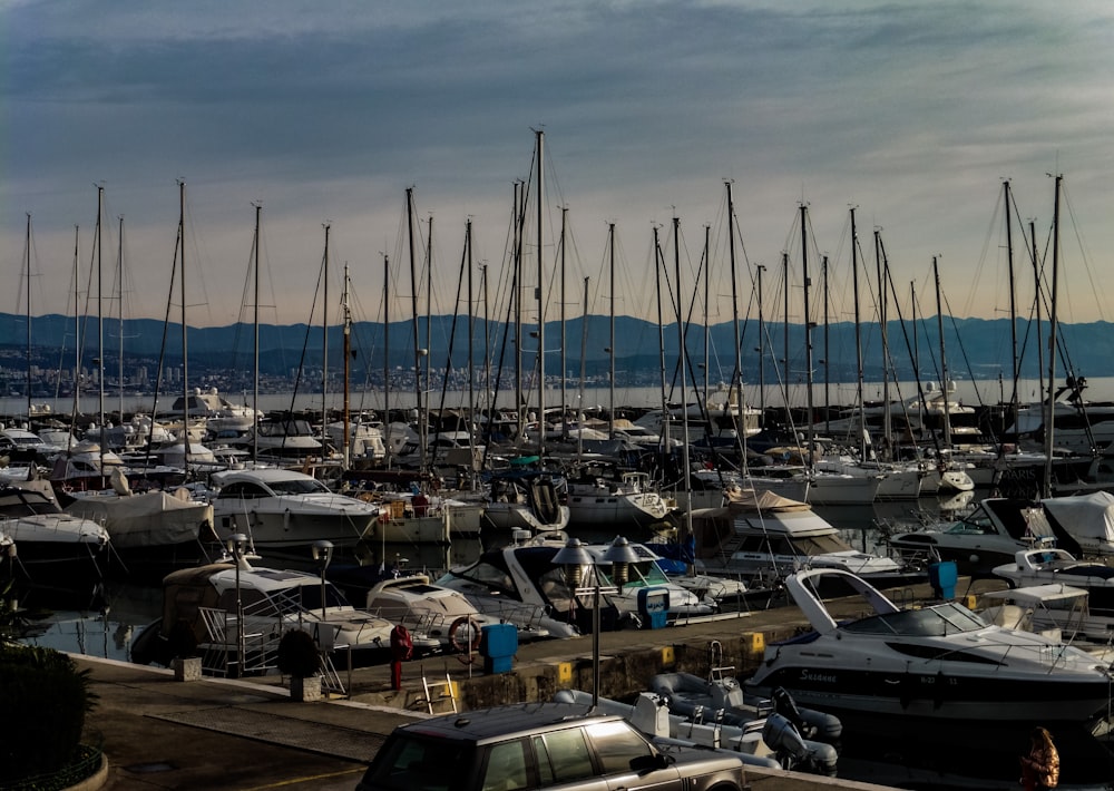 a bunch of boats that are in the water