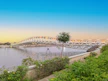 a bridge that is over a body of water