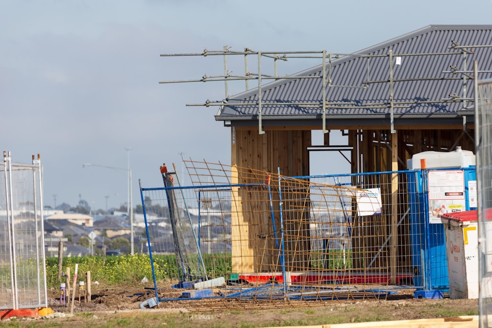 a building under construction with lots of scaffolding