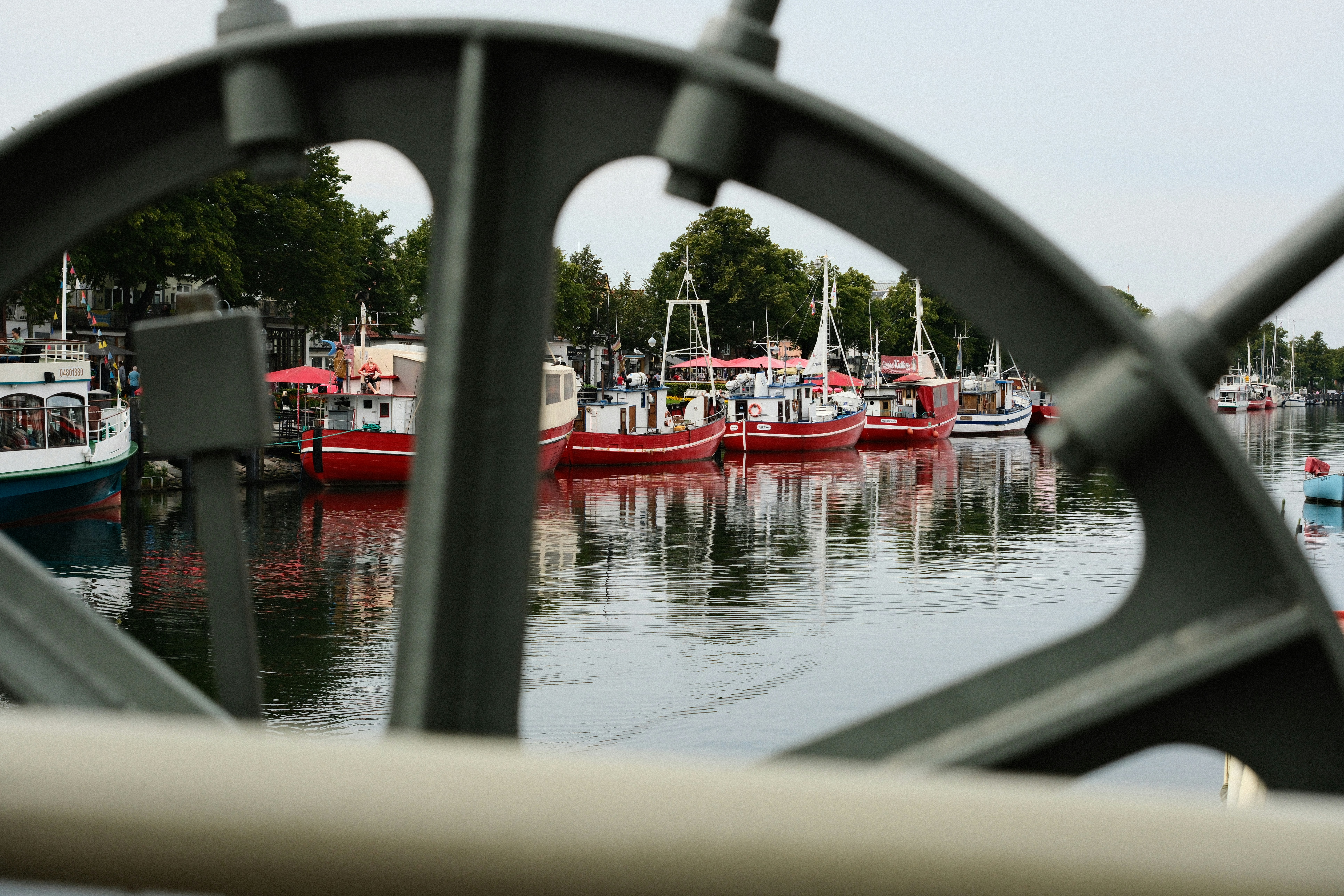 a bunch of boats that are in the water