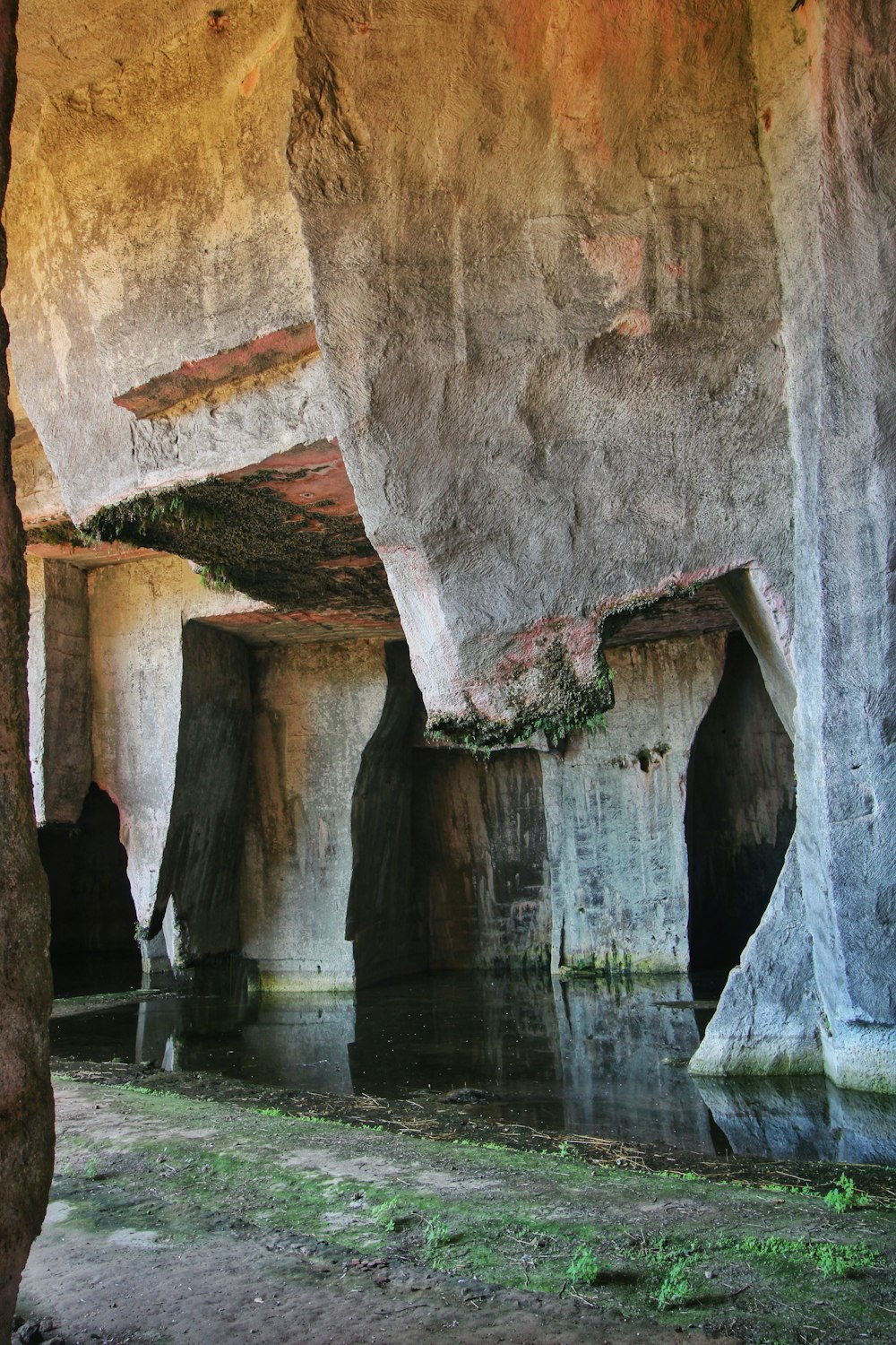 a group of large rocks sitting next to each other