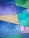 Colorful glass panels intersect with black lines, forming geometric shapes. Each panel displays vibrant shades of blue, purple, green, and yellow. Metallic rivets are visible at intersecting points, enhancing the modern and artistic appearance.