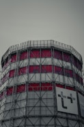 An industrial site featuring prominent wayfinding signage.