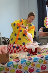 A colorful candy floss machine brightening up a community event.