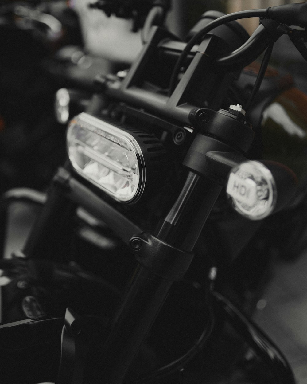 a black and white photo of a motorcycle