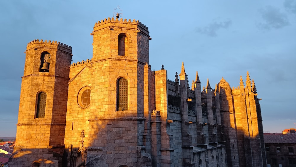 a castle like building with a clock tower