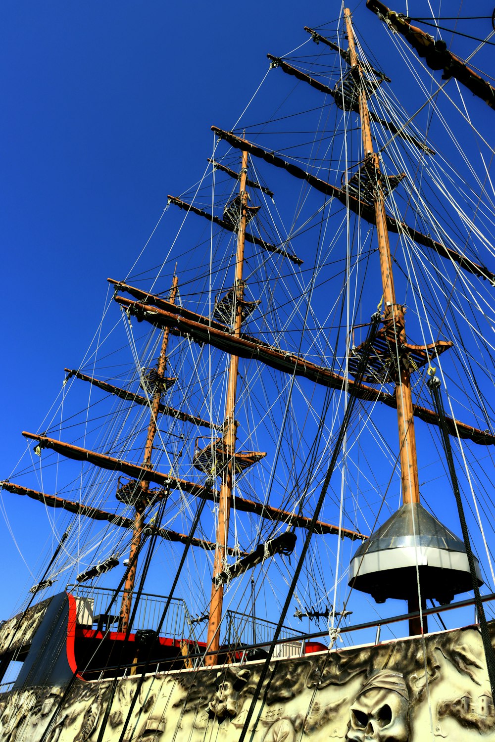 a very tall ship with lots of masts
