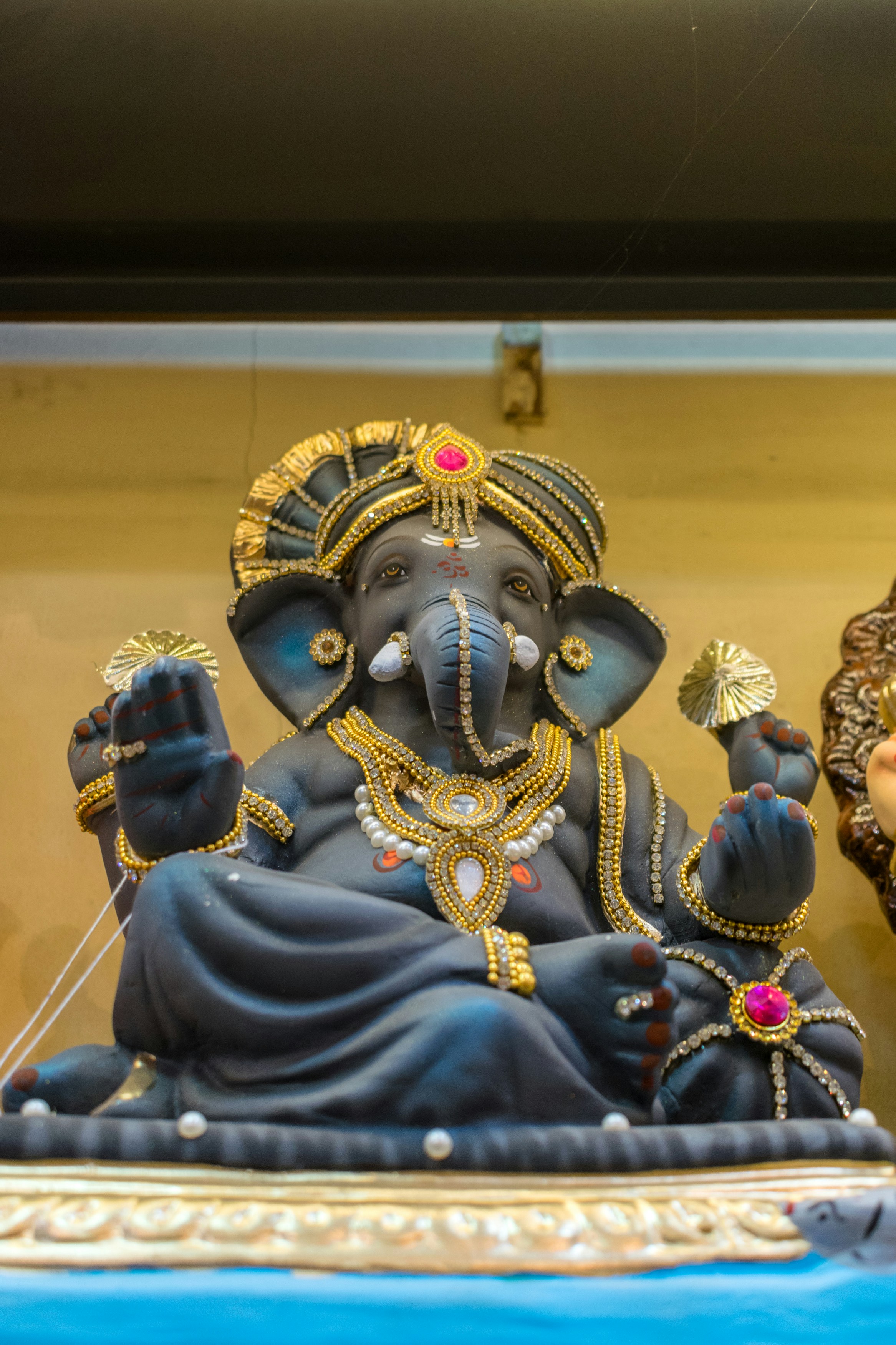 a statue of an elephant and a statue of a person