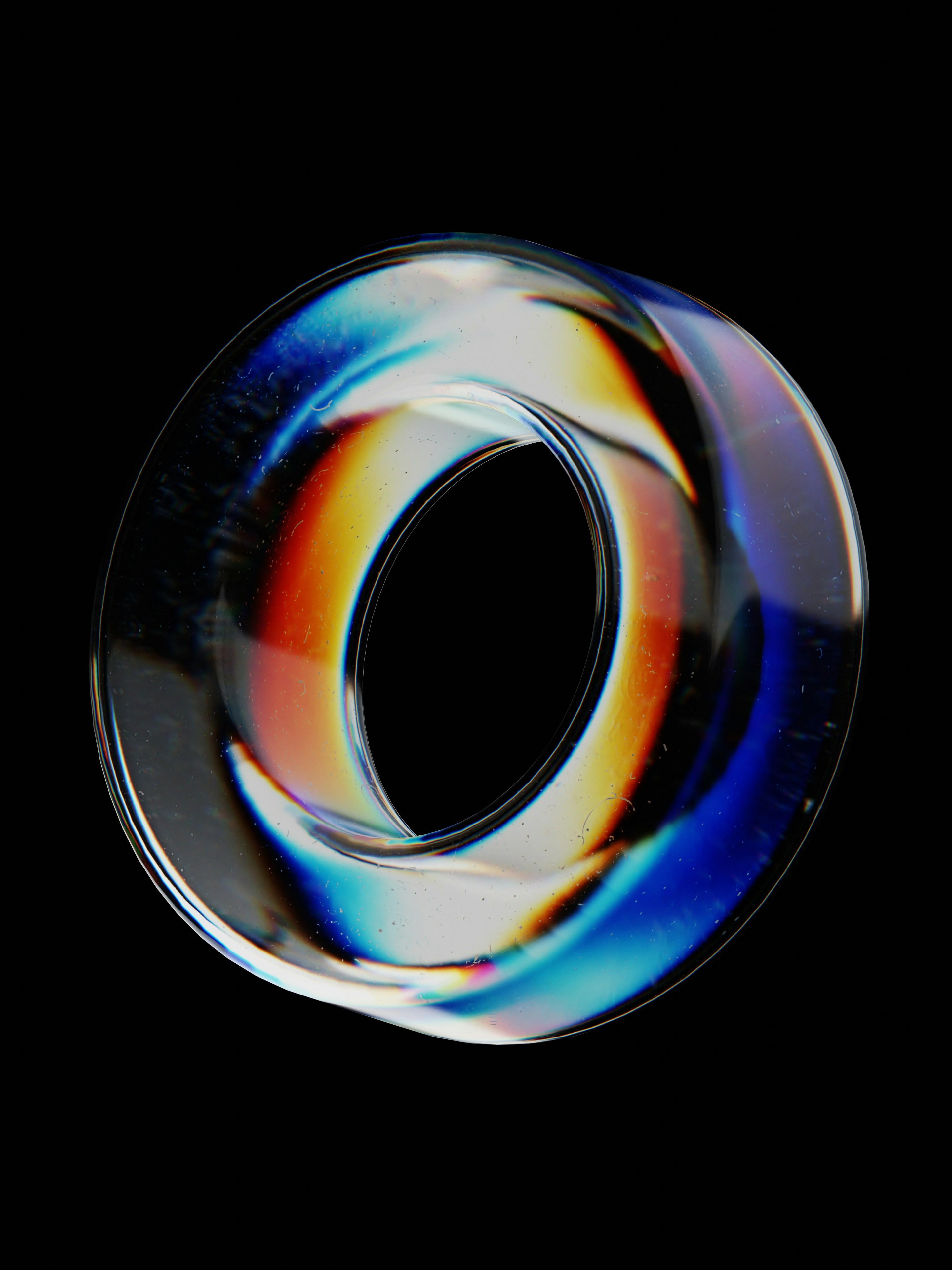a circular object with a black background