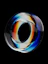 a circular object with a black background