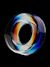 a circular object with a black background