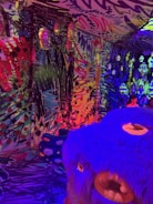 A colorful sensory room filled with various textures.
