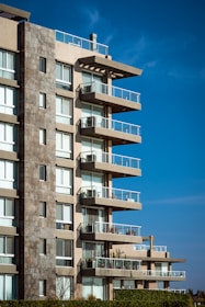 a tall building with balconies and balconies on the balconies