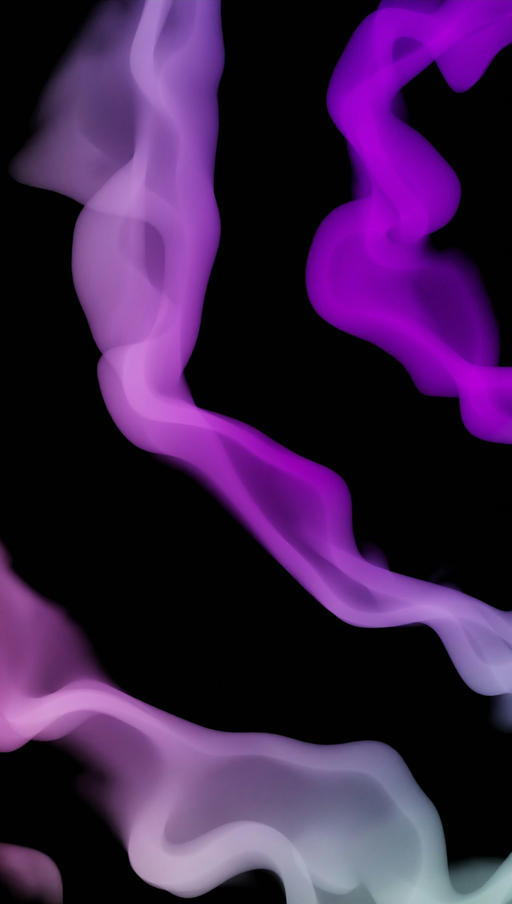 a black background with purple and white smoke