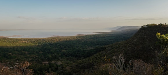 a scenic view of a large body of water