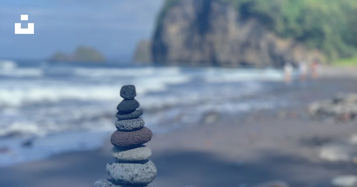Hawaiian Rocks Stack A stack of rocks sitting on top of a beach photo – Free Hawaii Image on ...