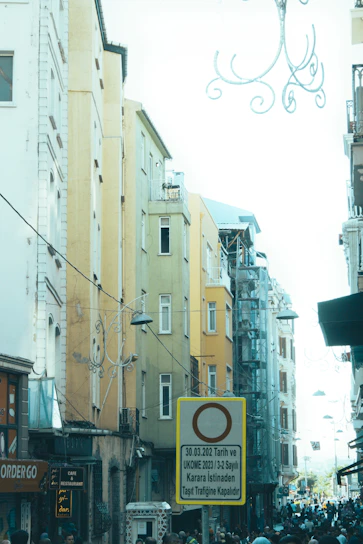 A vibrant painting of a bustling Istanbul street scene.
